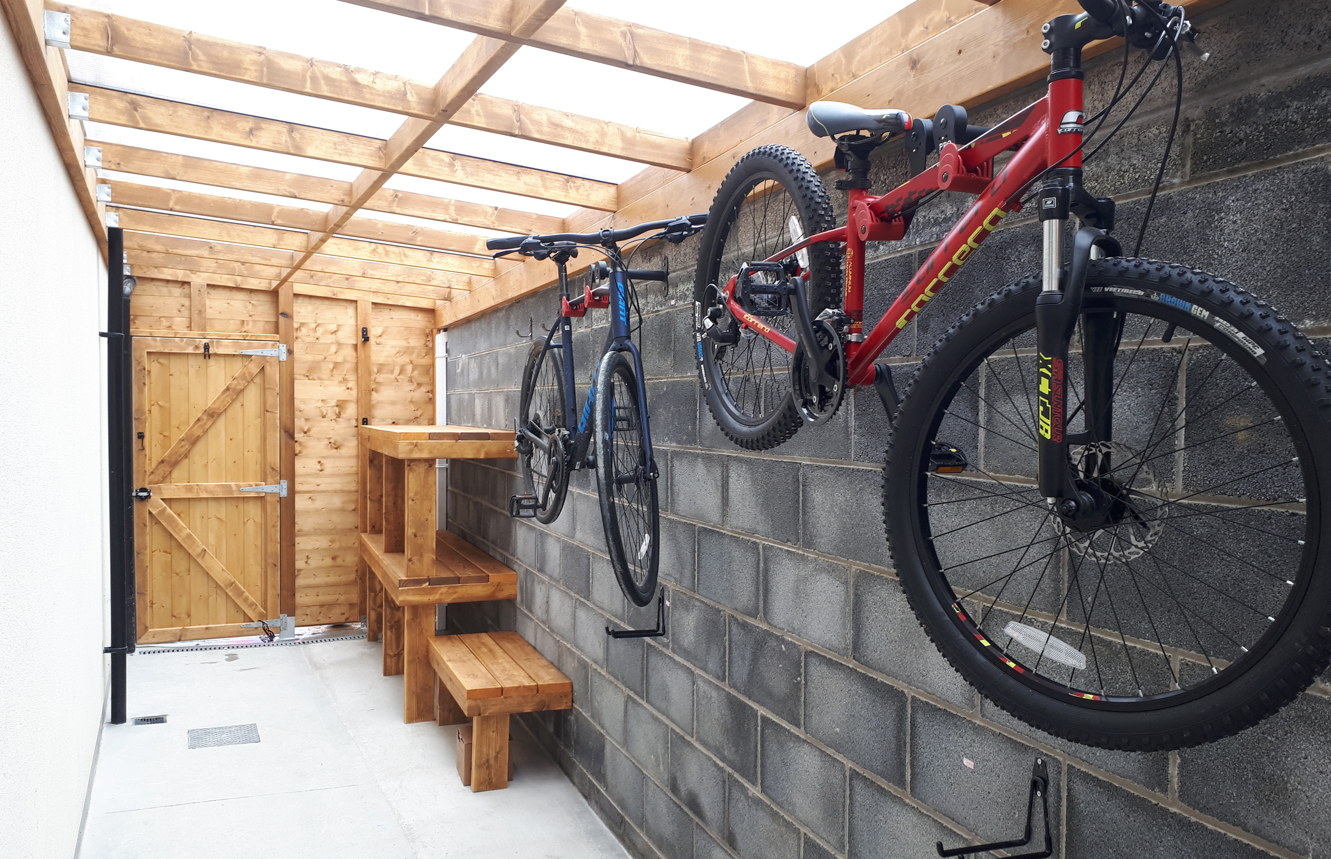 Side Passage Bike Shed and Storage
