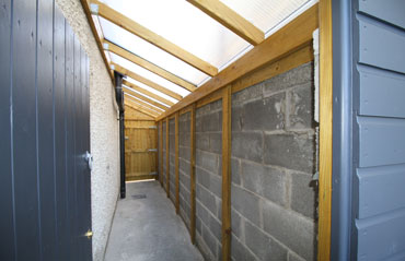 Side Passage Bike Shelter